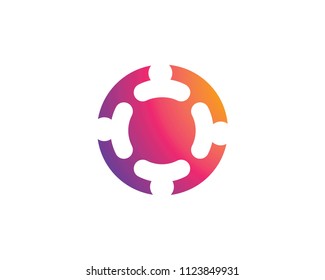 Adoption and community care Logo template vector icon