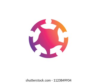 Adoption and community care Logo template vector icon