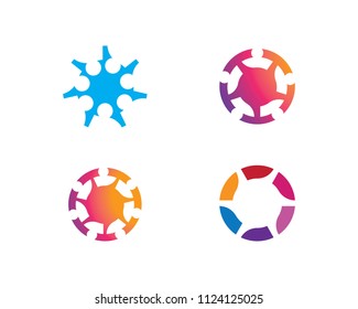 Adoption and community care Logo template vector icon