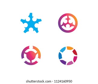 Adoption and community care Logo template vector icon