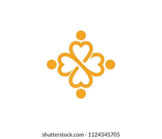 Adoption and Community care Logo template vector icon