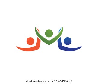 Adoption and community care Logo template vector icon