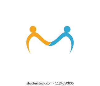 Adoption and community care Logo template vector