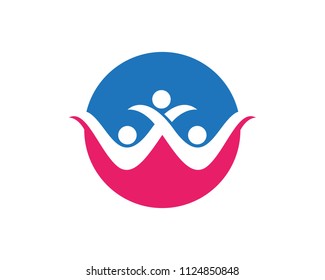 Adoption and community care Logo template vector
