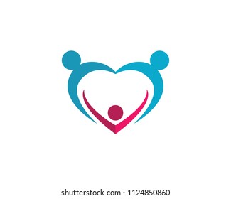 Adoption and community care Logo template vector