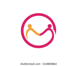 Adoption and community care Logo template vector
