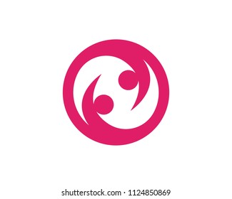 Adoption and community care Logo template vector