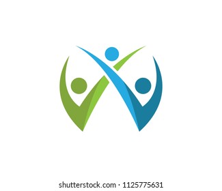 Adoption and community care Logo template vector icon