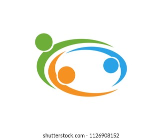 Adoption and community care Logo template vector icon