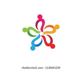 Adoption and Community care Logo template vector icon