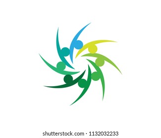 Adoption community care Logo template vector icon