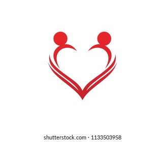 Adoption and community care Logo template vector icon