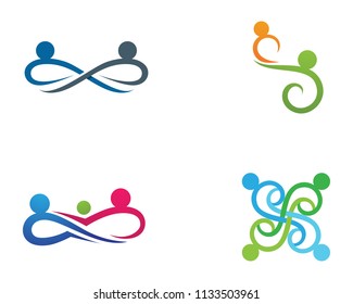 Adoption and community care Logo template vector icon