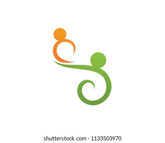 Adoption and community care Logo template vector icon