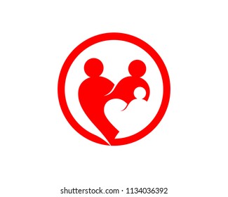 Adoption and community care Logo template vector icon