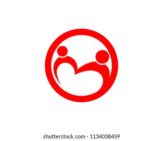 Adoption and community care Logo template vector icon