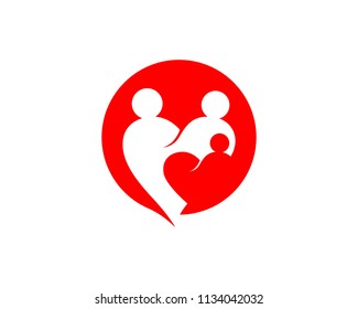 Adoption and community care Logo template vector icon