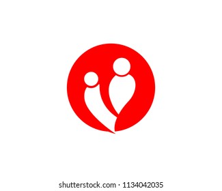 Adoption and community care Logo template vector icon