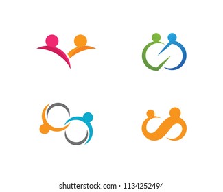 Adoption and community care Logo template vector icon