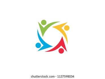 Adoption and community care Logo template vector icon
