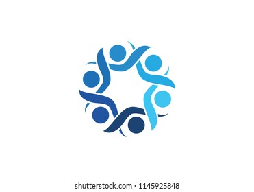 Adoption and community care Logo template vector icon