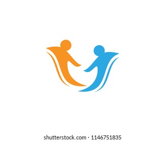 Adoption and community care Logo template vector icon