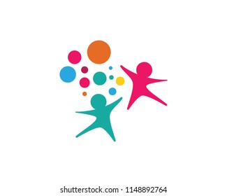 Adoption and Community care Logo template vector icon