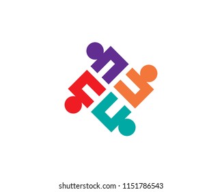 Adoption and community care Logo template vector icons