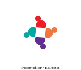 Adoption and community care Logo template vector icons