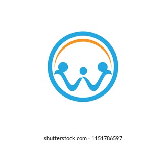 Adoption and community care Logo template vector icons