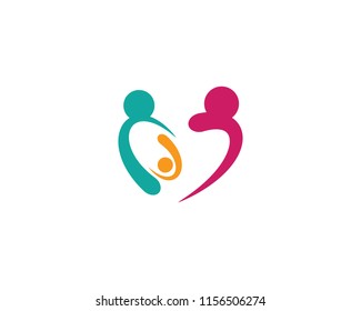 Adoption and community care Logo template vector icon