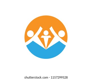 Adoption and community care Logo template vector icon