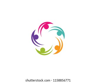 Adoption and community care Logo template vector icon