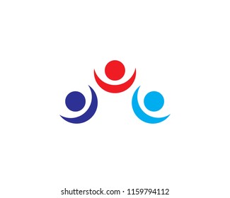 Adoption and community care Logo template vector icon