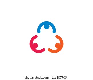 Adoption and community care Logo template vector icon