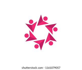 Adoption and community care Logo template vector icon