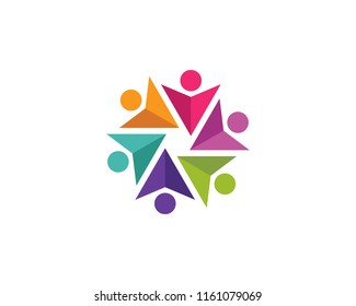 Adoption and community care Logo template vector icon