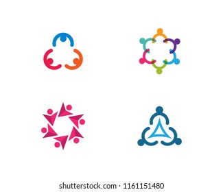 Adoption and community care Logo template vector icon