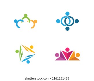 Adoption and community care Logo template vector icon