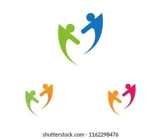 Adoption and community care Logo template vector icon