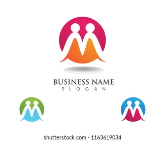 Adoption and community care Logo template vector icon