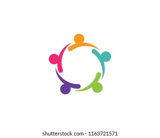 Adoption and community care Logo template vector icon