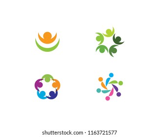 Adoption and community care Logo template vector icon