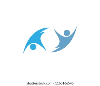 Adoption and community care Logo template vector icon