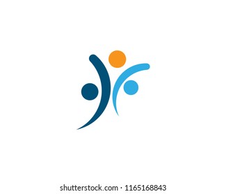 Adoption and community care Logo template vector icon