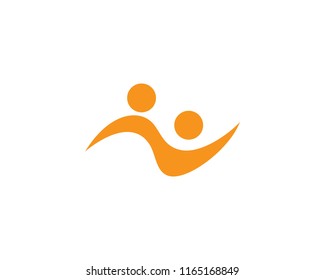 Adoption and community care Logo template vector icon