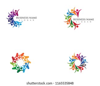 Adoption and community care Logo template vector icon