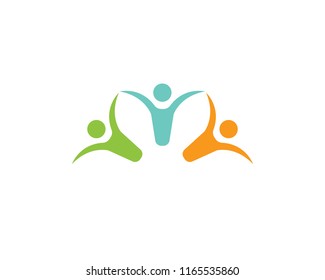 Adoption and community care Logo template vector icon