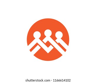 Adoption and community care Logo template vector icon