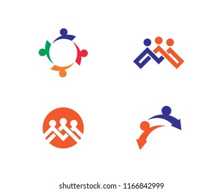 Adoption and community care Logo template vector icon